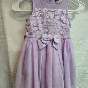 Elegant Lavender Floral Kids Dress